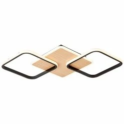 Brilliant Leuchten Brilliant Dennet Deckenleuchte LED Schwarz, Braun, 1-flammig -Bürolampen Verkäufe brilliant dennet deckenleuchte g99750 76 8