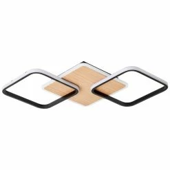 Brilliant Leuchten Brilliant Dennet Deckenleuchte LED Schwarz, Braun, 1-flammig -Bürolampen Verkäufe brilliant dennet deckenleuchte g99750 76 9