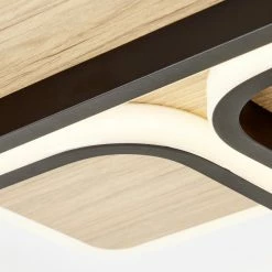 Brilliant Leuchten Brilliant Dennet Deckenleuchte LED Schwarz, Braun, 1-flammig -Bürolampen Verkäufe brilliant dennet deckenleuchte g99751 76 4