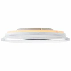 Brilliant Leuchten Brilliant Edna Deckenleuchte LED Chrom, 1-flammig, Fernbedienung, Farbwechsler -Bürolampen Verkäufe brilliant edna deckenleuchte g97045 15 13