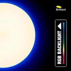 Brilliant Leuchten Brilliant Edna Deckenleuchte LED Chrom, 1-flammig, Fernbedienung, Farbwechsler -Bürolampen Verkäufe brilliant edna deckenleuchte g97045 15 25