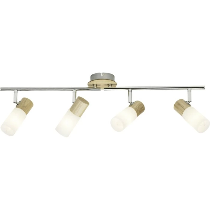 Brilliant Leuchten Babsan Deckenspot Weiß, Holz dunkel, 4-flammig 5 Brilliant Leuchten Babsan Deckenspot Weiß, Holz dunkel, 4-flammig – Bild 5