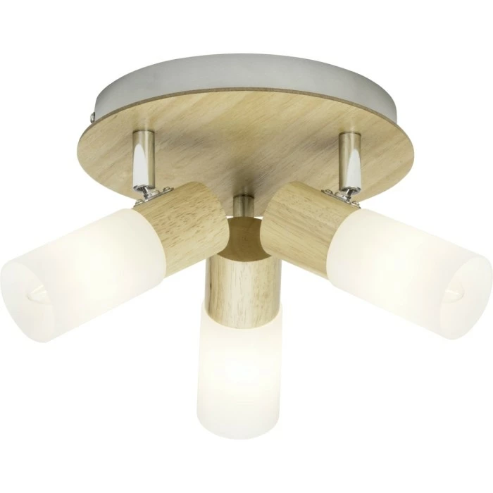 Brilliant Leuchten Babsan Spotrondell Weiß, Holz dunkel, 3-flammig 3 Brilliant Leuchten Babsan Spotrondell Weiß, Holz dunkel, 3-flammig – Bild 3