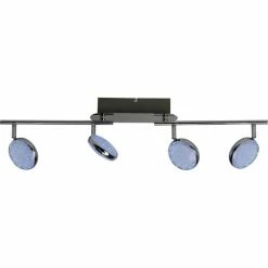 Brilliant Leuchten Cassy Deckenspot LED Chrom, 4-flammig, Fernbedienung, Farbwechsler