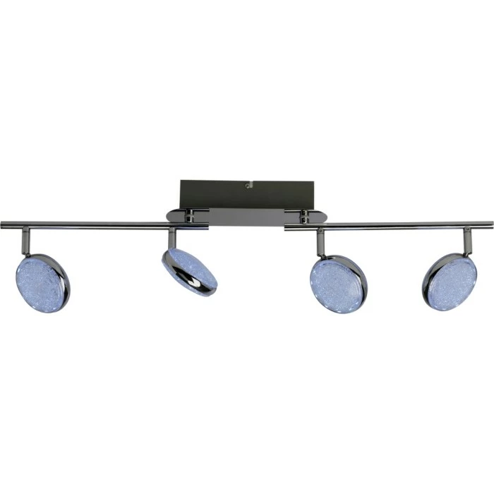 Brilliant Leuchten Cassy Deckenspot LED Chrom, 4-flammig, Fernbedienung, Farbwechsler 1 Brilliant Leuchten Cassy Deckenspot LED Chrom, 4-flammig, Fernbedienung, Farbwechsler