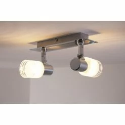 Brilliant Leuchten LED Deckenspot Chrom, Weiß, 2-flammig -Bürolampen Verkäufe brilliant leuchten led deckenspot g32429 77 do1 7
