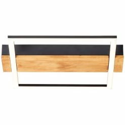 Brilliant Leuchten Brilliant Loneos Deckenleuchte LED Schwarz, Braun, 1-flammig -Bürolampen Verkäufe brilliant loneos deckenleuchte g99746 76 8