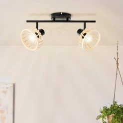 Brilliant Leuchten Brilliant Norah Deckenleuchte Schwarz, 2-flammig -Bürolampen Verkäufe brilliant norah deckenleuchte 99738 76 2