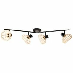 Brilliant Leuchten Brilliant Norah Deckenleuchte Schwarz, 4-flammig -Bürolampen Verkäufe brilliant norah deckenleuchte 99740 76 10