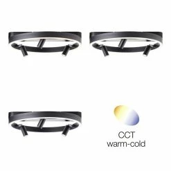 Brilliant Leuchten Brilliant Skaford Deckenleuchte LED Schwarz, 3-flammig, Fernbedienung -Bürolampen Verkäufe brilliant skaford deckenleuchte g99594 06 3