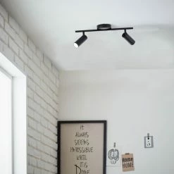 Brilliant Leuchten Brilliant Soeren Deckenleuchte LED Schwarz, 2-flammig