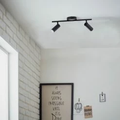 Brilliant Leuchten Brilliant Soeren Deckenleuchte LED Schwarz, 2-flammig -Bürolampen Verkäufe brilliant soeren deckenleuchte g83013 06 2