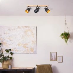 Brilliant Leuchten Brilliant Tronte Deckenleuchte Naturfarben, 3-flammig