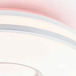 Brilliant Leuchten Brilliant Visitation Deckenleuchte LED Silber, 1-flammig, Fernbedienung, Farbwechsler -Bürolampen Verkäufe brilliant visitation deckenleuchte g97043 58 3