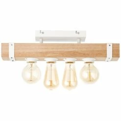 Brilliant Leuchten Brilliant White Wood Deckenleuchte Grau, Holz hell, 4-flammig -Bürolampen Verkäufe brilliant white wood deckenleuchte hk18245s75 4