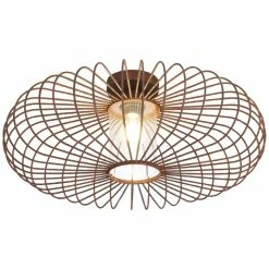 Brilliant Leuchten Brilliant Willard Deckenleuchte Rostfarben, Transparent, Klar, 1-flammig -Bürolampen Verkäufe brilliant willard deckenleuchte 90895 55 2