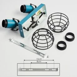 Hofstein Builako Deckenleuchte Blau, Schwarz, 2-flammig -Bürolampen Verkäufe builako deckenleuchte h3443811 4