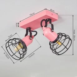 Hofstein Builako Deckenleuchte Schwarz, Pink, 2-flammig -Bürolampen Verkäufe builako deckenleuchte h3443828 3