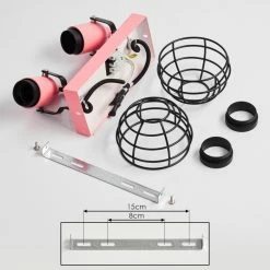 Hofstein Builako Deckenleuchte Schwarz, Pink, 2-flammig -Bürolampen Verkäufe builako deckenleuchte h3443828 4