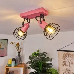 Hofstein Builako Deckenleuchte Schwarz, Pink, 2-flammig -Bürolampen Verkäufe builako deckenleuchte h3443828 6