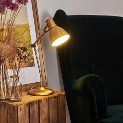 Hofstein Bundaberg Tischleuchte Altmessing, 1-flammig -Bürolampen Verkäufe bundaberg tischleuchte h3370018 11