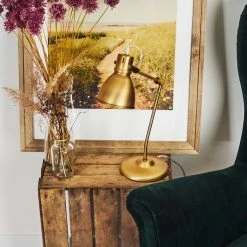 Hofstein Bundaberg Tischleuchte Altmessing, 1-flammig -Bürolampen Verkäufe bundaberg tischleuchte h3370018 13