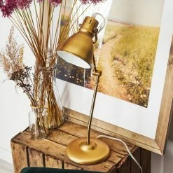 Hofstein Bundaberg Tischleuchte Altmessing, 1-flammig -Bürolampen Verkäufe bundaberg tischleuchte h3370018 17