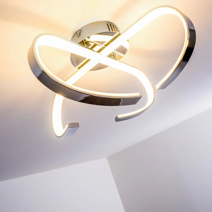 Hofstein Cano Deckenleuchte LED Chrom, 1-flammig 10 Hofstein Cano Deckenleuchte LED Chrom, 1-flammig – Bild 10