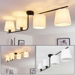 Hofstein Cayuta Deckenleuchte Schwarz, 4-flammig