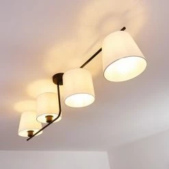 Hofstein Cayuta Deckenleuchte Schwarz, 4-flammig -Bürolampen Verkäufe cayuta deckenleuchte h3368961 3