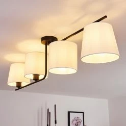 Hofstein Cayuta Deckenleuchte Schwarz, 4-flammig -Bürolampen Verkäufe cayuta deckenleuchte h3368961 6