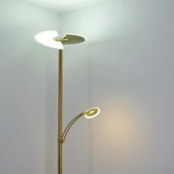 Hofstein Cazis Deckenfluter LED Messing, 1-flammig -Bürolampen Verkäufe cazis deckenfluter h3306734 16