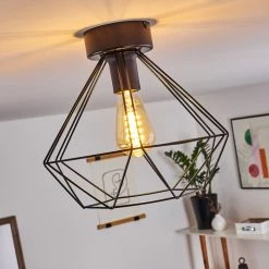 Hofstein Cenova Deckenleuchte Schwarz, 1-flammig -Bürolampen Verkäufe cenova deckenleuchte h3369869 11