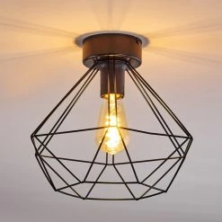 Hofstein Cenova Deckenleuchte Schwarz, 1-flammig -Bürolampen Verkäufe cenova deckenleuchte h3369869 2