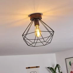 Hofstein Cenova Deckenleuchte Schwarz, 1-flammig -Bürolampen Verkäufe cenova deckenleuchte h3369869 3