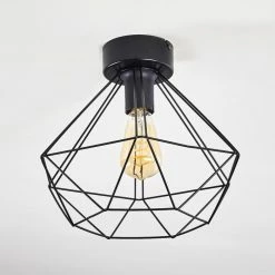 Hofstein Cenova Deckenleuchte Schwarz, 1-flammig -Bürolampen Verkäufe cenova deckenleuchte h3369869 6