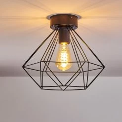 Hofstein Cenova Deckenleuchte Schwarz, 1-flammig -Bürolampen Verkäufe cenova deckenleuchte h3369869 7