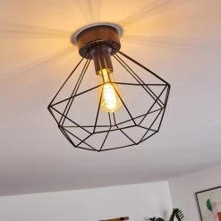 Hofstein Cenova Deckenleuchte Schwarz, 1-flammig -Bürolampen Verkäufe cenova deckenleuchte h3369869 9