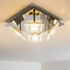 Hofstein Cerreto Deckenleuchte LED Chrom, 4-flammig -Bürolampen Verkäufe cerreto deckenleuchte c29533f 4a 10