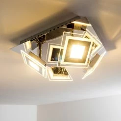 Hofstein Cerreto Deckenleuchte LED Chrom, 4-flammig -Bürolampen Verkäufe cerreto deckenleuchte c29533f 4a 6