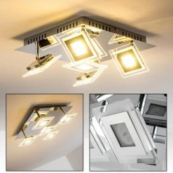 Hofstein Cerreto Deckenleuchte LED Chrom, 5-flammig -Bürolampen Verkäufe cerreto deckenleuchte c29533f 5a 20