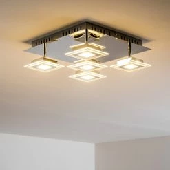 Hofstein Cerreto Deckenleuchte LED Chrom, 5-flammig -Bürolampen Verkäufe cerreto deckenleuchte c29533f 5a 4