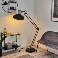 Hofstein Chara Stehleuchte Schwarz, Silber, 1-flammig -Bürolampen Verkäufe chara stehleuchte h3413883 8