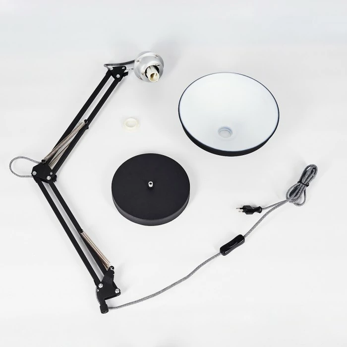 Hofstein Chara Tischleuchte Schwarz, Silber, 1-flammig 5 Hofstein Chara Tischleuchte Schwarz, Silber, 1-flammig – Bild 5