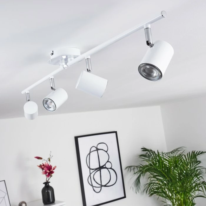 Hofstein Chennai Deckenleuchte LED Chrom, Weiß, 4-flammig 2 Hofstein Chennai Deckenleuchte LED Chrom, Weiß, 4-flammig – Bild 2