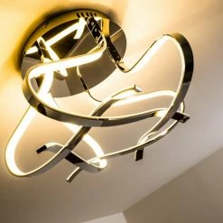 Hofstein Colle Deckenleuchte LED Chrom, 1-flammig -Bürolampen Verkäufe colle deckenleuchte h167404 15