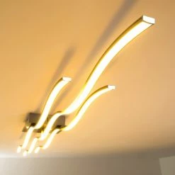 Hofstein Coquitlam Deckenleuchte LED Edelstahl, 3-flammig -Bürolampen Verkäufe coquitlam deckenleuchte h3011447 13