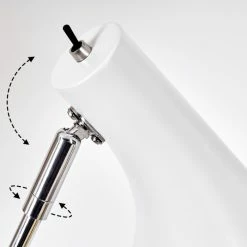 Hofstein Corralcay Tischleuchte Chrom, Weiß, 1-flammig -Bürolampen Verkäufe corralcay tischleuchte h3408032 5