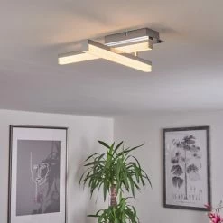 Hofstein Dawson Deckenleuchte LED Chrom, 2-flammig -Bürolampen Verkäufe dawson deckenleuchte h3436561 8