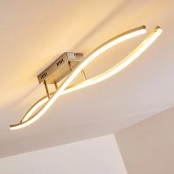 Hofstein Deckenleuchte Atina LED Nickel-Matt, 1-flammig -Bürolampen Verkäufe deckenleuchte atina h167978 do1 15